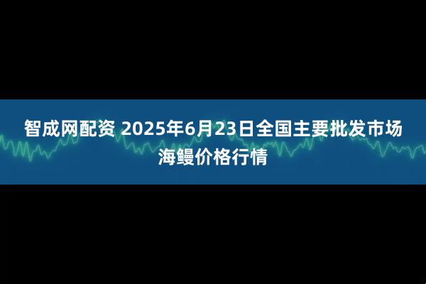 智成网配资 2025年6月23日全国主要批发市场海鳗价格行情